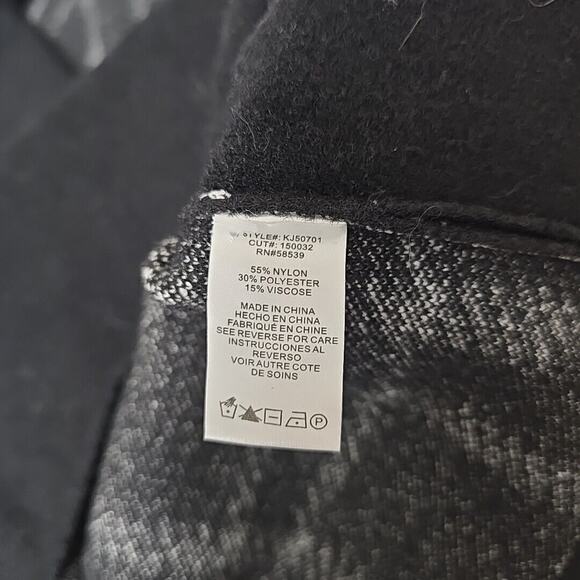 Kut From The Kloth Azalea Houndstooth Plaid Sweater‎ Coat Black/White Size XL - Picture 4 of 12